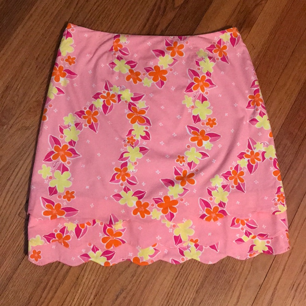 Lilly Pulitzer Pink Floral Skirt